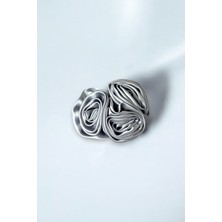 Iğneli Üçlü Saten Gül Broş