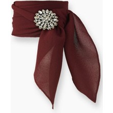 Sivri Köşeli Taşlı Çiçek Broş