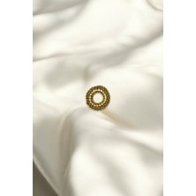 Yapıştırma 3'lü Gold Metal Boncuklu Yuvarlak Aksesuar