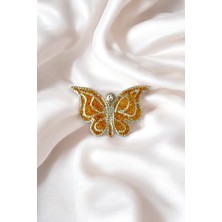 Yapıştırma Taşlı Kelebek Aksesuar