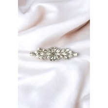 Yapıştırma Büyük Taşlı Ortası Çiçekli Aksesuar