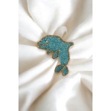 Yapıştırma Taş ve Boncuklu Yunus Balığı