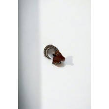 Metal Koç Figürlü Broş