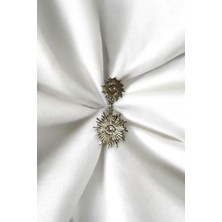 Metal Göz Detaylı Sarkıt Broş