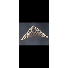 Dekoratif Gold Yapışkanlı Aynalı Pleksi Mobilya Dolap Süsü (14X28CM)