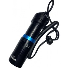 Wison ws-5555 şarjlı su altı dalış el feneri 120 menzil 15w 2200 lümen