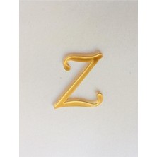 Nişan Söz Kına 30 cm Bir Adet Gold Seçenekli Baş Harf Aynalı Pleksi Z Harfi