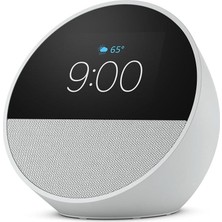 Amazon Echo Spot Alarmlı Saat Akıllı Asistan Hoporlör Beyaz