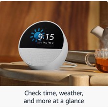 Amazon Echo Spot Alarmlı Saat Akıllı Asistan Hoporlör Beyaz