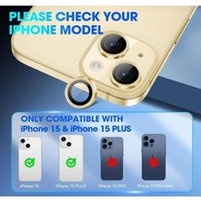 IPHONE 15 / 15 Plus Uyumlu Tempered Glass Kamera Lens Koruyucu