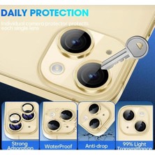 IPHONE 15 / 15 Plus Uyumlu Tempered Glass Kamera Lens Koruyucu