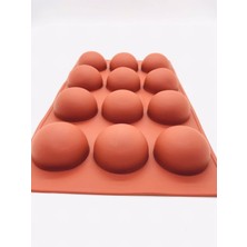 Teknotrust Yarım Küre 12'li Silikon Kek Pasta Buz Kalıbı Orjinal Ürün