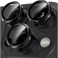 IPHONE 15 Pro / 15 Pro Max Uyumlu Tempered Glass Kamera Lens Koruyucu