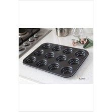 Teknotrust 12Lı Yanmaz Yapışmaz Muffin Kek Kalıbı