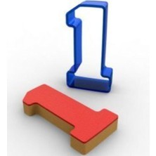 Teknotrust 1 Rakamı Polikarbon Kopat Kurabiye Kalıbı Karışık Renk