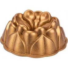 Teknotrust Nilüfer Granit Döküm Kek Kalıbı Gold