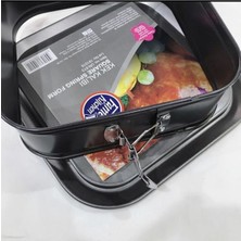 Teknotrust Fame Kitchen- Kare Kelepçeli Teflon 1.Ci Sınıf Kek Kalıbı Karekekkaıbı