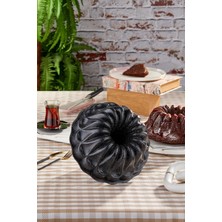 Teknotrust Taç Manolya Döküm Kek Kalıbı Siyah