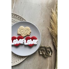 Teknotrust Kalp Içinde Love Kurabiye Kalıbı