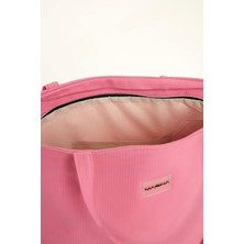 Pembe Fermuarlı Plaj Çantası CA2502-5