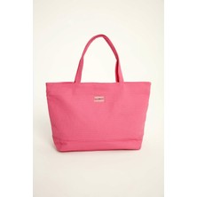 Pembe Fermuarlı Plaj Çantası CA2502-5