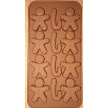 Teknotrust Gingerman Kurabiye Adam Yılbaşı Bastonu Çikolata Kalıbı