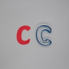 Teknotrust C Harfi Polikarbon Kopat Kurabiye Kalıbı