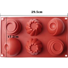 Teknotrust Silikon Karışık Şekilli Kek Kalıbı 6'lı