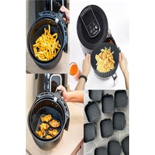 Teknotrust Airfryer Silikon Pişirme Kalıbı - Hava Fritözü Kalıbı Tüm Airfryer'Lara Uyumlu