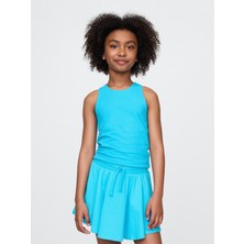 Kız Çocuk Mavi Crop Atlet