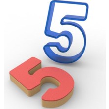 Teknotrust 5 Rakamı Polikarbon Kopat Kurabiye Ve Şeker Hamuru Kalıbı