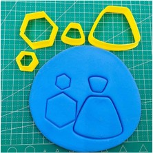 Teknotrust Hexagon 4 Lü Polımer Kil Clay Kesim Seti