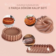 Teknotrust Rüzgar Gülü Rose Döküm Granit Kek Kalibi Seti