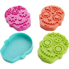 Teknotrust Kuru Kafa Kurabiye Kalıbı Seti 4Lü Cadılar Bayramı Halloween Bisküvi Kurabiye Kalıbı