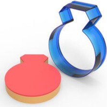 Teknotrust Alyans Yüzük Polikarbon Kopat Kurabiye Kalıbı