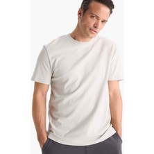 DeFacto %100 Pamuk Regular Fit Bisiklet Yaka Kısa Kollu Ağır Kumaş Tişört E2589AX25SM