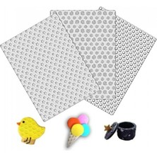 Teknotrust Doku Kalıbı Set 3 Yıldız, Spiral, Yuvarlak Şeker Hamuru Deseni