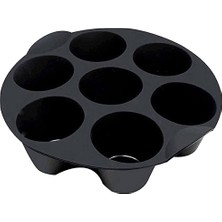 Teknotrust River World 7 Adet Gözü Olan Cupcake Ve Çörekler Için Airfryer Fırın Silikon Pişirme Kabı