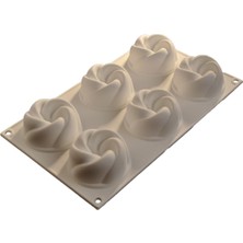 Teknotrust Pcs- 6'lı Vertigo Şekilli Silikon Kek Kalıbı