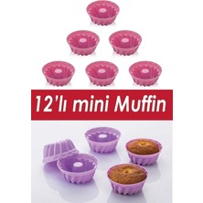 Teknotrust 12' Li Silikon Renkli Muffin Kek Kalıbı