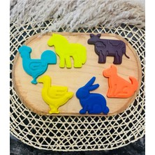 Teknotrust Çiftlik Hayvanları 6'lı Horoz, Inek, Tavşan, Ördek, Kurabiye Kalıbı Ve Şekillendirici