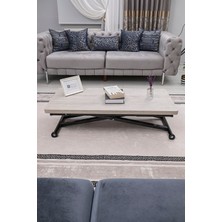 Sehpam Akıllı Home Üst Tabla Mdf Lizbon Oval Köşe Alt Ayak Siyah