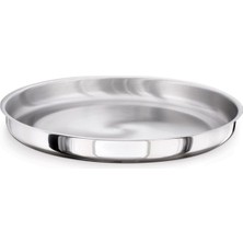 Teknotrust Yuvarlak Çelik Tepsi 60 cm