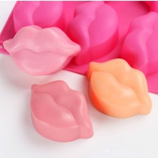 Teknotrust Silikon Kalıp Çikolata Kurabiye Sabun Ve Epoksi Dudak Kalıbı 6'lı