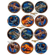 Teknotrust Yenilebilir Pasta Resmi Kurabiye Baskısı Pirinç Kağıdı Dinazor Pasta Kurabiye Baskısı