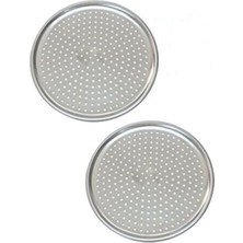 Teknotrust 2'li 38 cm Paslanmaz Çelik Pizza Tepsisi