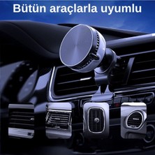 Hiqonic Araç Içi 18W Kablosuz Şarj ve Fanlı Soğutmalı Manyetik Telefon Tutucu Magsafe Uyumlu