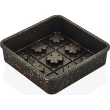 Teknotrust Yonca Granit Döküm Kek Kalıbı Siyah