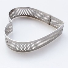 Teknotrust Kalp Delikli Tart Kalıbı 10 cm Yükseklik 2 cm