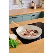 Swiss Crystal Almond Cream Indüksiyon Tabanlı Tava 28 cm